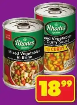 Shoprite Rhodes mixed vegetables in brine/ curry sauce offer