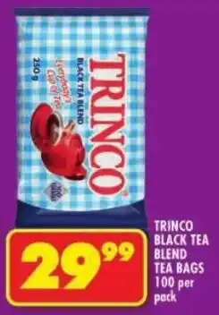 Shoprite Trinco black tea blend tea bags offer