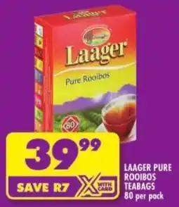 Shoprite Laager pure rooibos teabags offer
