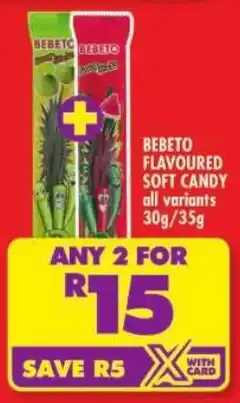 Shoprite Bebeto flavoured soft candy offer