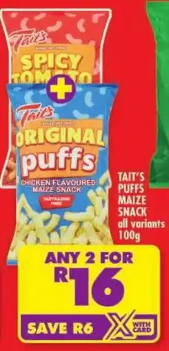 Shoprite Tait's puffs maize snack offer