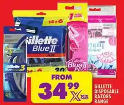 Shoprite Gillette disposable razors range offer