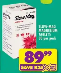 Shoprite Slow-mag magnesium tablets offer
