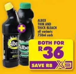 Shoprite Albex thin and thick bleach offer