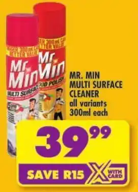Shoprite Mr. min multi surface cleaner offer