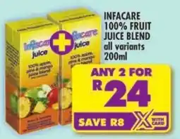 Shoprite Infacare 100% fruit juice blend offer