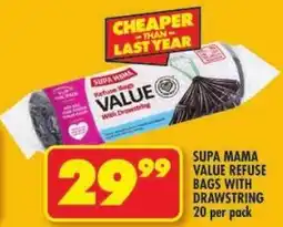 Shoprite Supa mama value refuse bags with drawstring offer