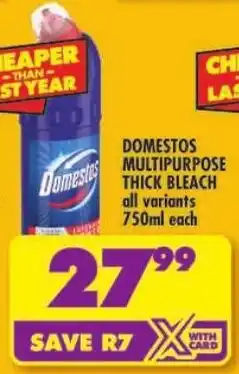Shoprite Domestos multipurpose thick bleach offer