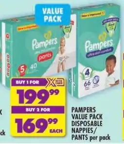 Shoprite Pampers value pack disposable nappies/ pants offer