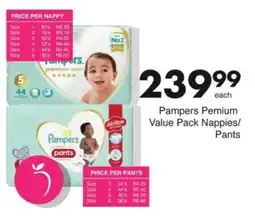 Save Hyper Pampers Pemium Value Pack Nappies/ Pants offer