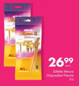Save Hyper Gillette Minora Disposable Razors offer