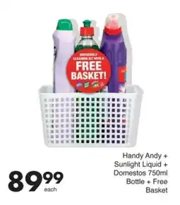 Save Hyper Handy Andy + Sunlight Liquid + Domestos Bottle offer