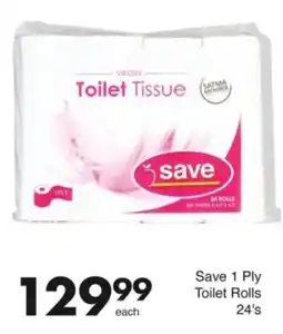 Save Hyper Save 1 Ply Toilet Rolls offer