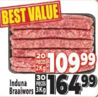 Supa Store Induna Braaiwors offer