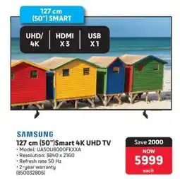Makro SAMSUNG 127 cm (50”) Smart 4K UHD TV offer