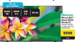 Makro Hisense 164 cm (65) Smart QLED 144 Hz TV offer