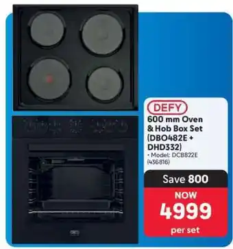 Makro DEFY 600 mm Oven & Hob Box Set (DBO482E + DHD332) offer