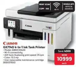 Makro Canon GX7140 4-in-1 Ink Tank Printer offer