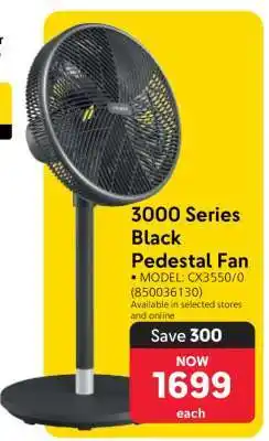 Makro 3000 Series Black Pedestal Fan offer