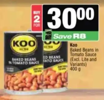 Spar Savemor Koo Baked Beans in Tomato Sauce offer