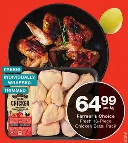 Checkers Farmer's Choice Fresh Chicken Braai Pack offer