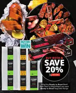 Checkers Ready to Braai Beef/ Pork Ribs & Ready to Braai Baguette Range offer