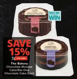 Checkers The Bakery Chocolate Mousse Cake/ Bar-One Chocolate Cake offer