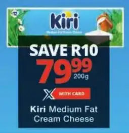 Checkers Kiri Medium Fat Cream Cheese offer