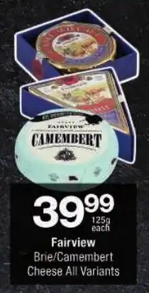 Checkers Fairview Brie/ Camembert Cheese All Variants offer