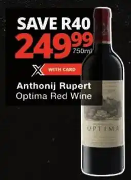 Checkers Anthonij Rupert Optima Red Wine offer