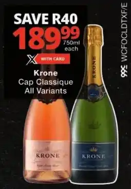 Checkers Krone Cap Classique All Variants offer