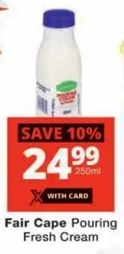 Checkers Fair Cape Pouring Fresh Cream offer