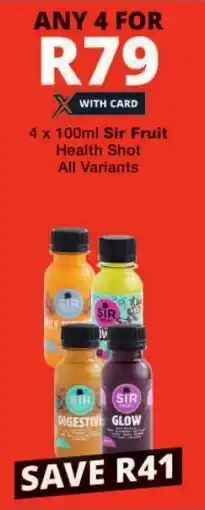 Checkers Sir Fruit Health Shot All Variants offer