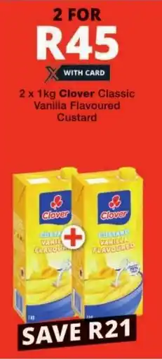 Checkers Clover Classic Vanilla Flavoured Custard offer