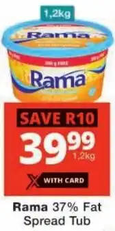 Checkers Rama 37% Fat Spread Tub offer