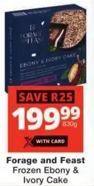 Checkers Forage and Feast Frozen Ebony & Ivory Cake offer