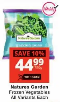 Checkers Natures Garden Frozen Vegetables All Variants offer