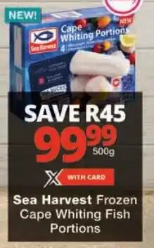 Checkers Sea Harvest Frozen Cape Whiting Fish Portions offer