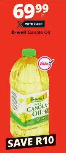 Checkers B-well Canola Oil offer