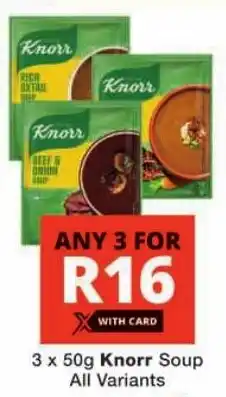 Checkers Knorr Soup All Variants offer