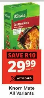 Checkers Knorr Mate All Variants offer