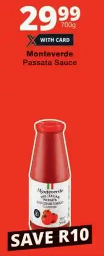 Checkers Monteverde Passata Sauce offer
