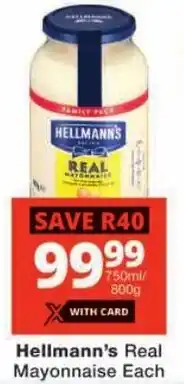 Checkers Hellmann's Real Mayonnaise offer