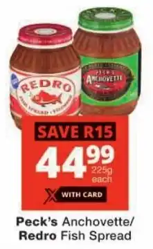Checkers Peck's Anchovette/ Redro Fish Spread offer
