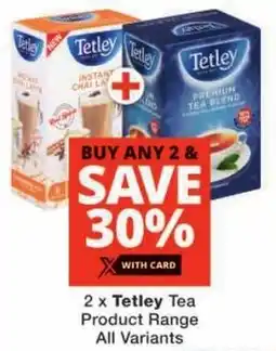 Checkers Tetley Tea Product Range All Variants offer