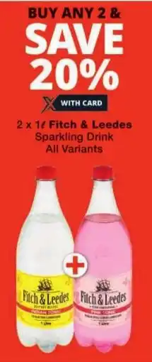 Checkers Fitch & Leedes Sparkling Drink All Variants offer