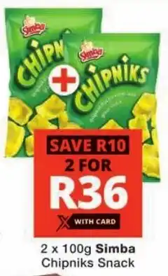 Checkers Simba Chipniks Snack offer