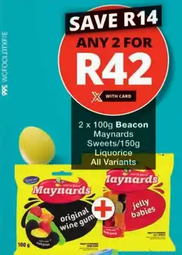 Checkers Beacon Maynards Sweets/ Liquorice All Variants offer