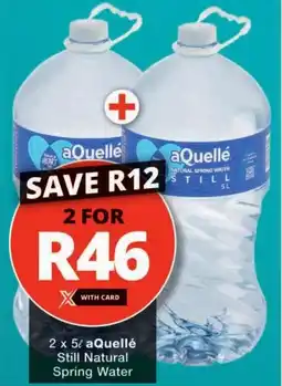 Checkers aQuellé Still Natural Spring Water offer