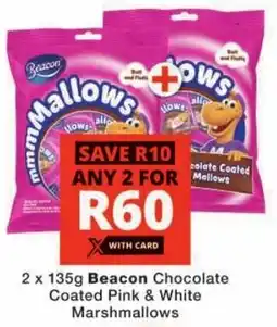 Checkers Beacon Chocolate Coated Pink & White Marshmallows offer